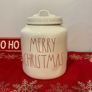 Rae Dunn Merry Christmas White Canister 2019